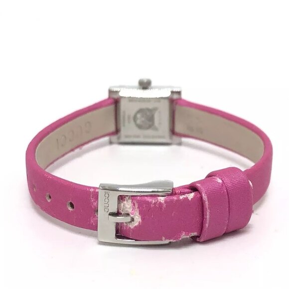 GUCCI Pink Shell Quartz Wristwatch Watch Wristwatch SS Silver/pink - Picture 5 of 12